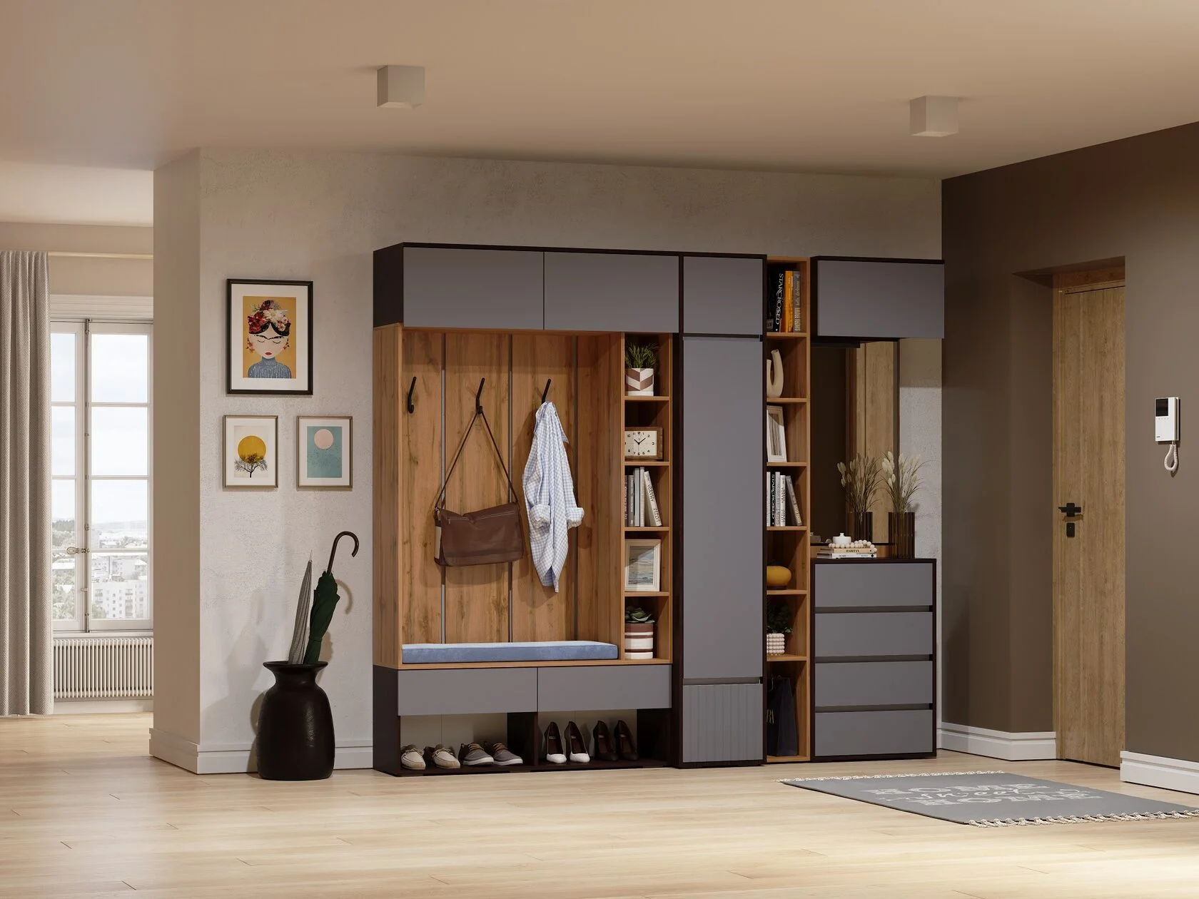 Роут венге / графит софт Шкаф - фото №3