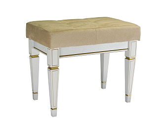 Банкетка Васко В 97Н белый ясень/золото - фото №1