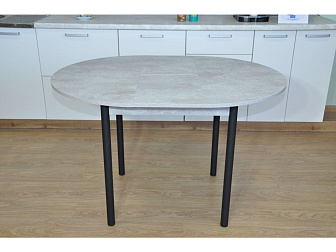 Стол обеденный раскладной Ника Цемент светлый - фото №1