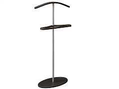 Вешалка костюмная Дэви 3 металлик/венге - фото №1, mebelik4607130884928