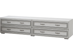 Ливорно Тумба для ТВ-техники ЛТ-2 ясень анкор светлый патина серебро - фото №1, mdmdm-39842