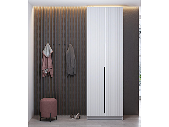 Шкаф для одежды 67.10 Брандо (2-х дв.) МДФ Белый - фото №1