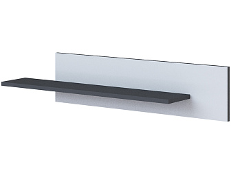 Амара Полка навесная белый/серый графит - фото №1