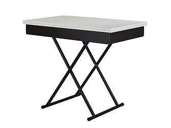 Стол-трансформер Лерон белый/черный - фото №1
