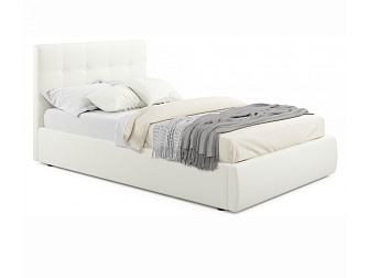 Мягкая кровать Selesta 1200 беж с ортопед.основанием с матрасом АСТРА - фото №1