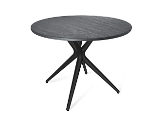 Стол Sheffilton SHT-TU30/90 МДФ черный/каменный уголь - фото №1